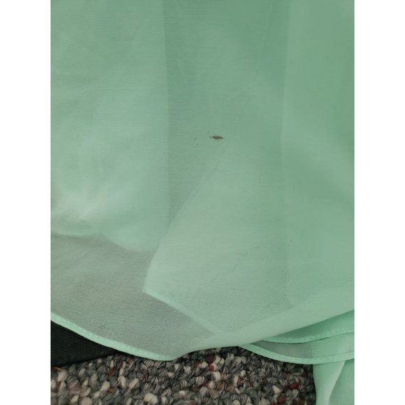 Green Prom Gown with Sheer Bodice - Picture 5 of 7